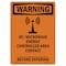 Signmission Safety Sign, OSHA WARNING, 7" Height, RF Microwave Energy, Portrait OS-WS-D-57-V-13502 - alternate 1